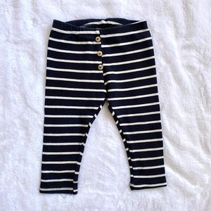 Zara BabyGirl blue white stripe pants